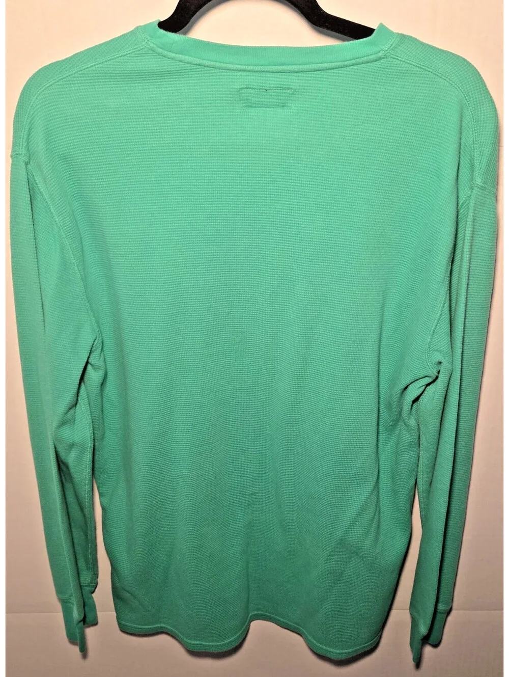Polo Ralph Lauren Thermal Shirt Mens XL Green Waffle Knit Long Sleeve Pony Logo